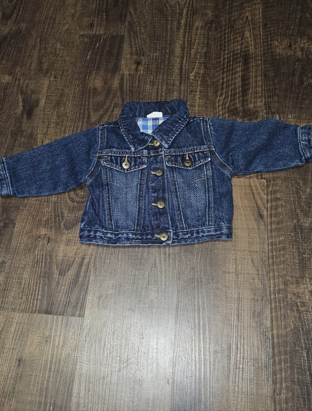 Vintage Wrangler Plaid Lined Denim Jacket